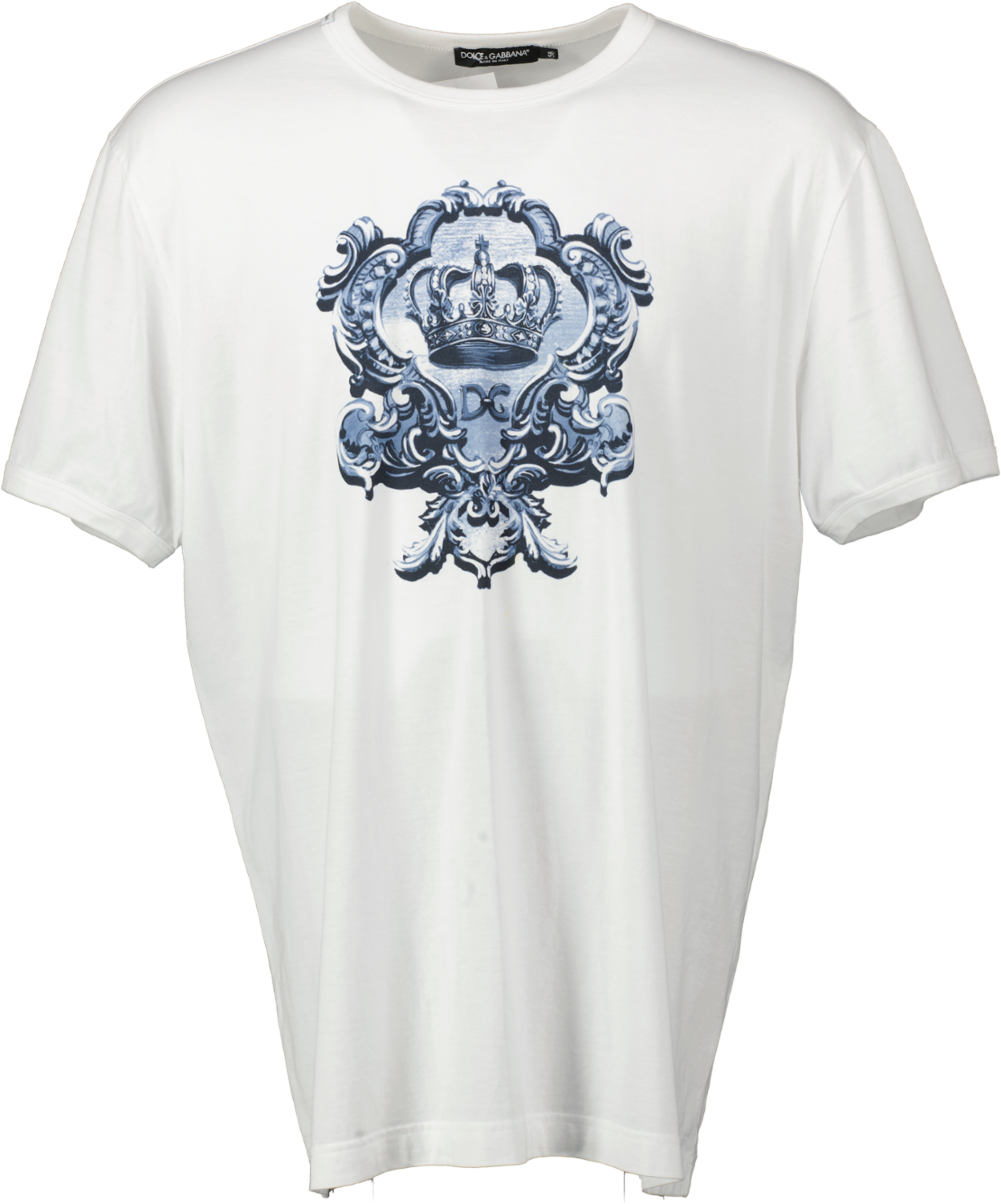 Dolce & Gabbana White / Blue Crown Logo T-shirt UK 4XL