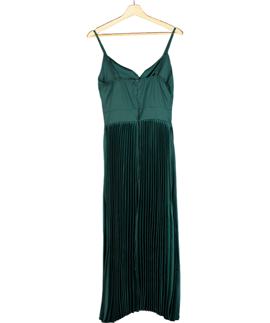 Cupshe Green Satin Evening Knot V-neck Maxi Dress UK S