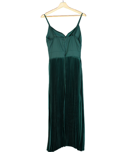 Cupshe Green Satin Evening Knot V-neck Maxi Dress UK S