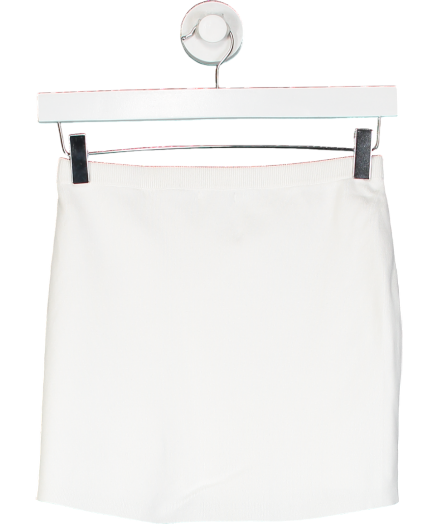 House of CB Kai White Summer Knit Hot Pants UK S