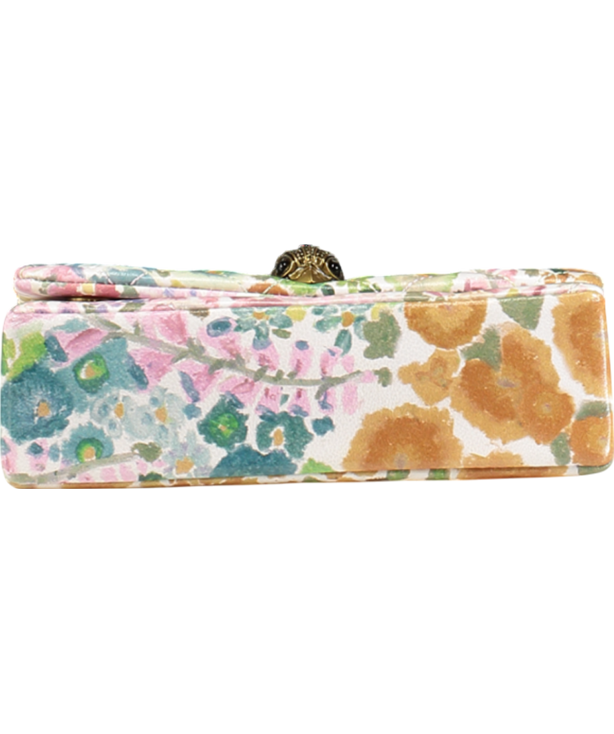 Kurt Geiger Pink Floral Couture Mini Kensington Bag