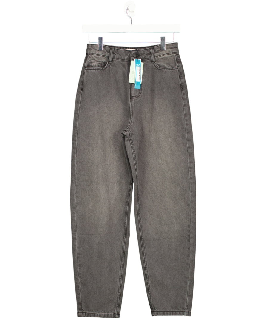 Nobody's Child Black High Rise Barrel Leg Jeans UK 6