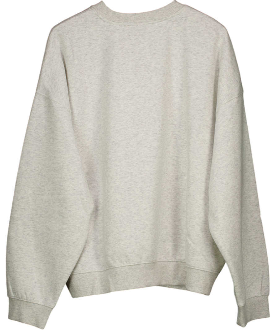 LOVALL Grey Marl Oranic Cotton Oversied Sweatshirt UK 18