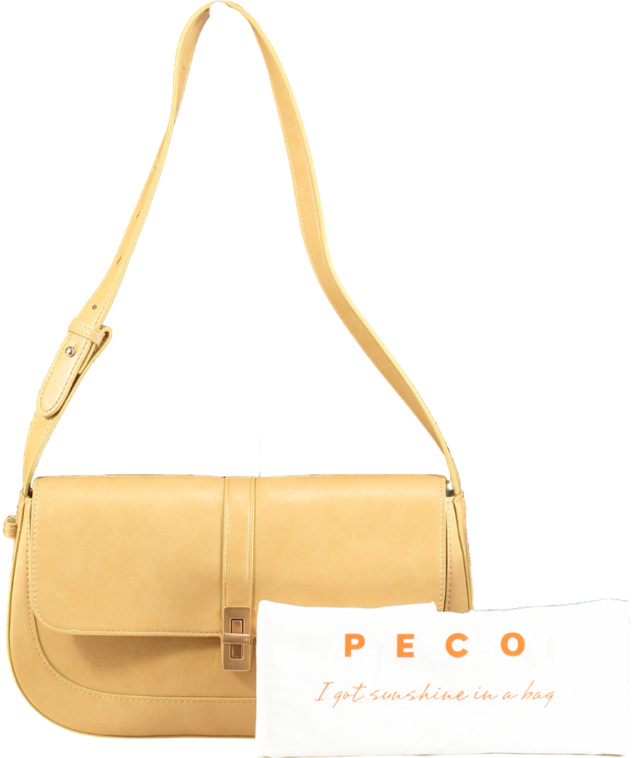 Mjade Beige Classic Baguette Handbag