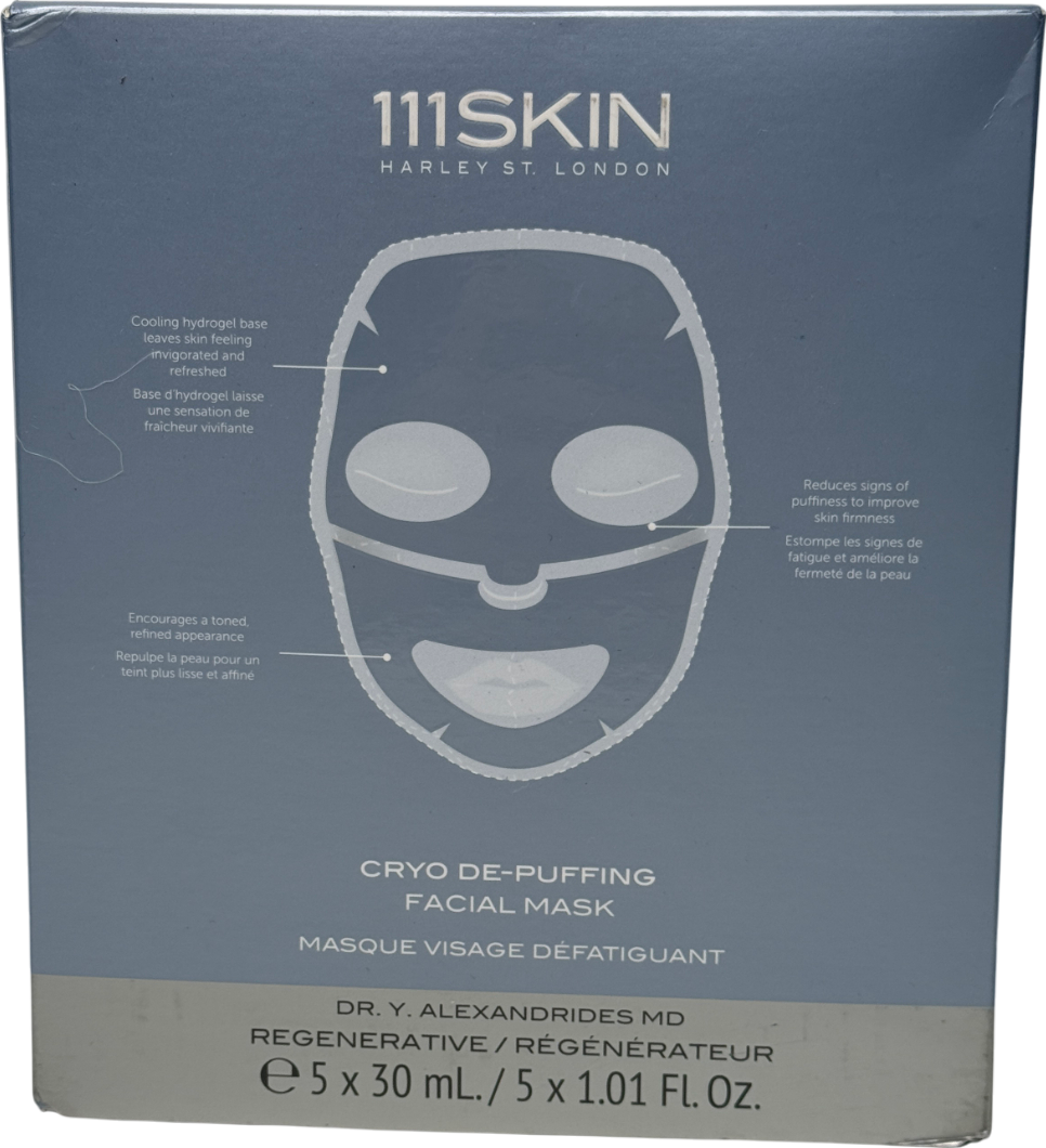 111skin Cryo De-puffing Face Mask Pack Of 5  x 30ml