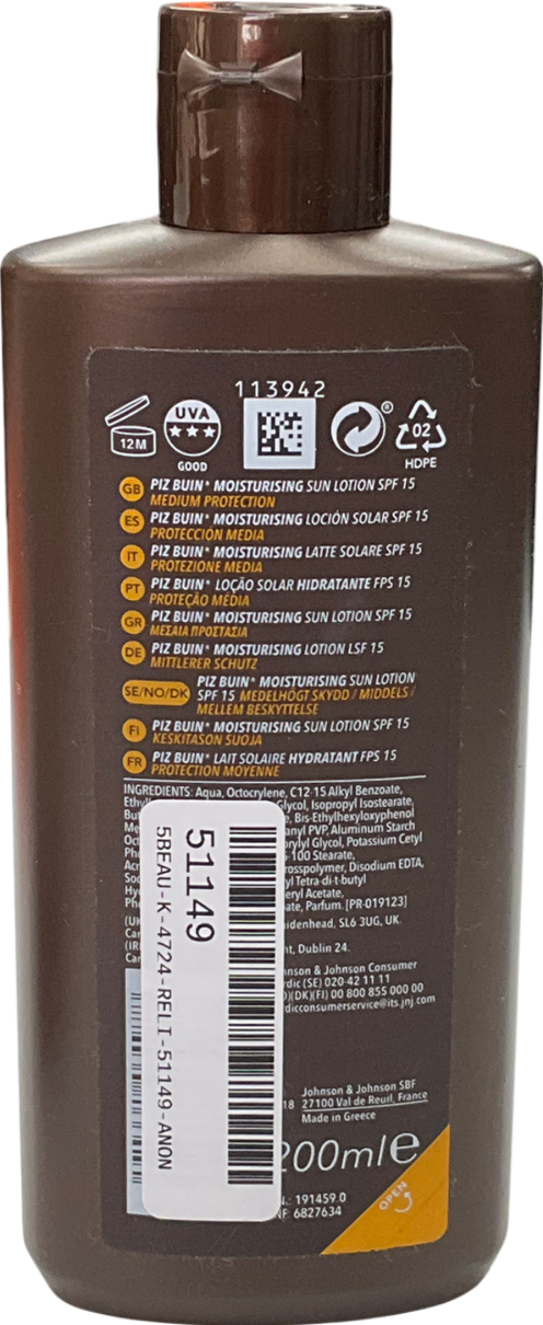 piz buin Spf 15 Sunscreen 200