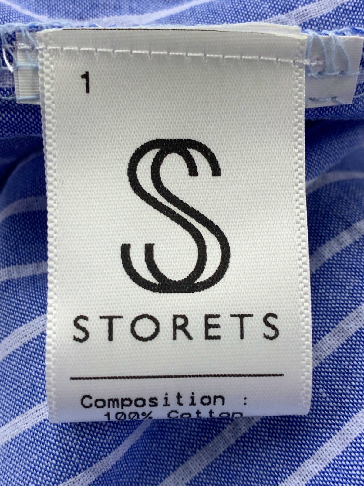 Storets Blue Striped Shirt UK S/M