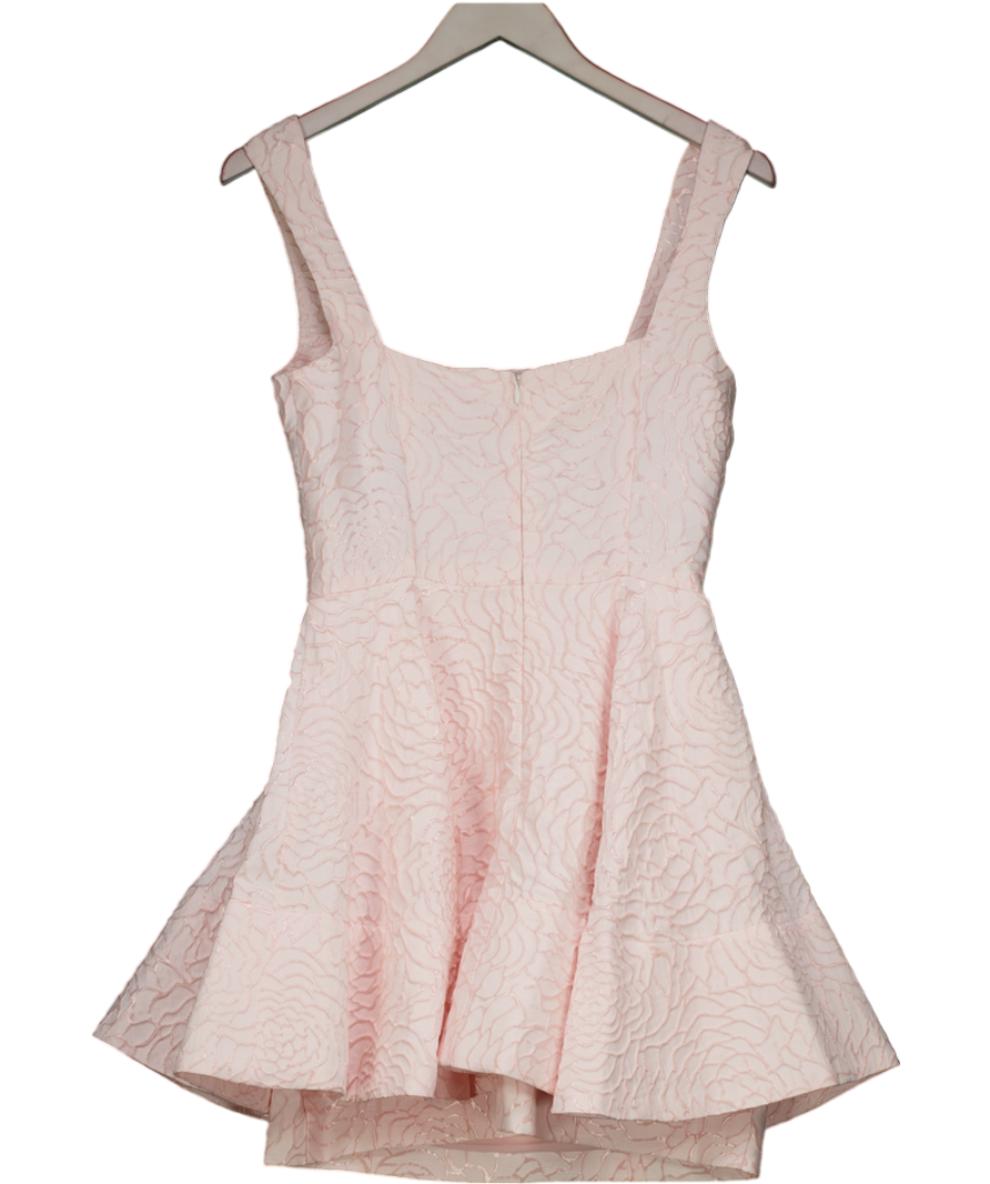 Elliatt Pink Deanna Jacquard Rose Mini Dress UK S