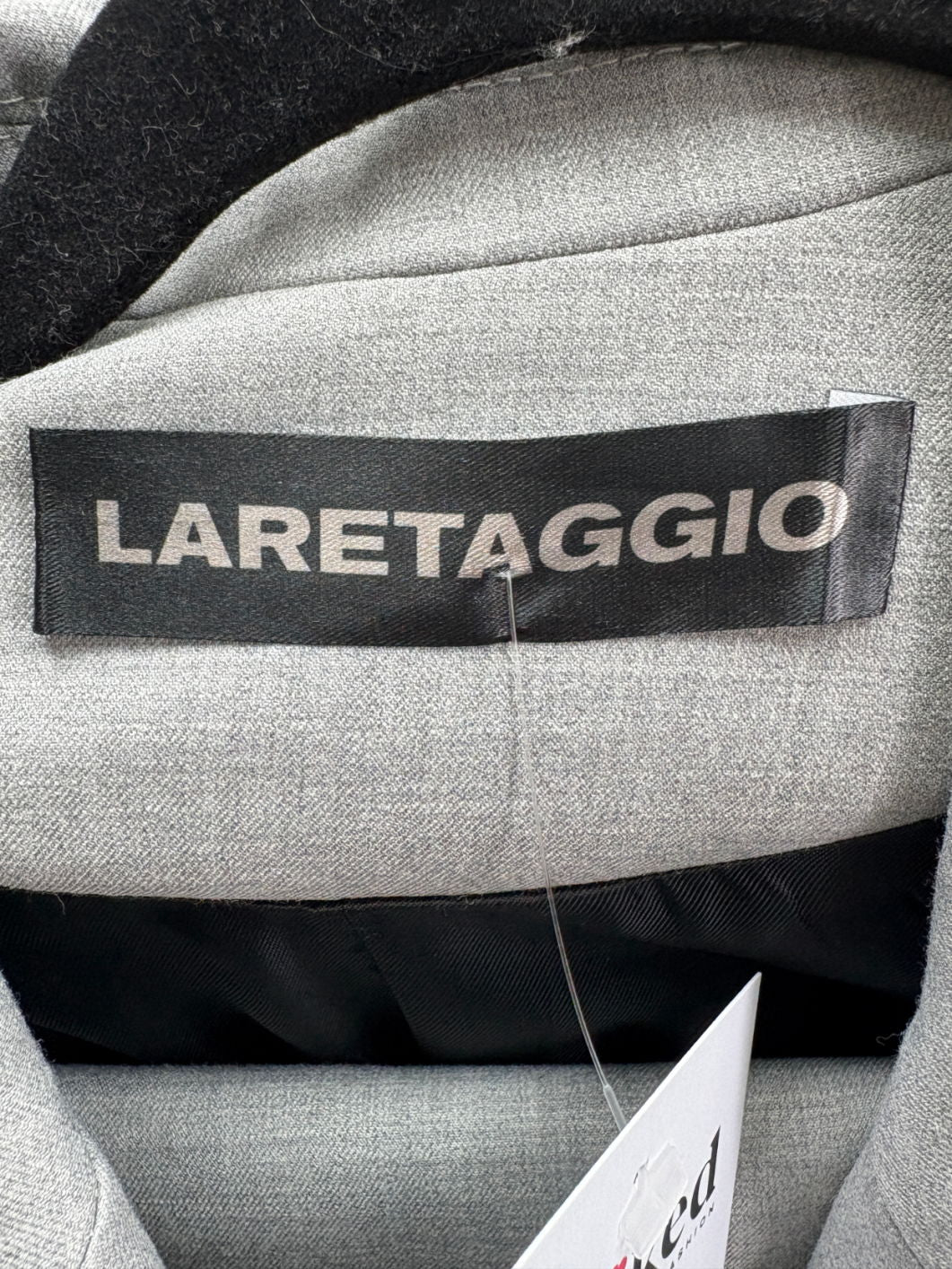 Laretaggio Grey Cropped Wool Blend Blazer And Trouser Suit UK XS/S