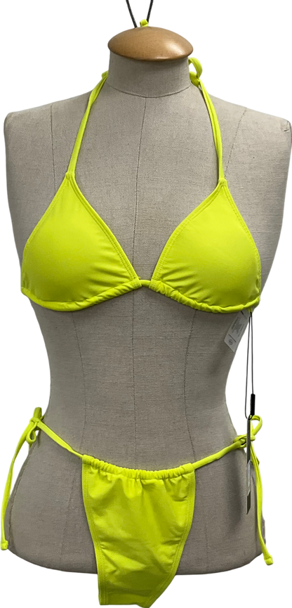 Fashion Nova Yellow Maui Mix And Match Side Tie Bikini Bottom - Lime UK XS