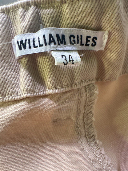 William Giles Beige Chino Trousers UK 34W