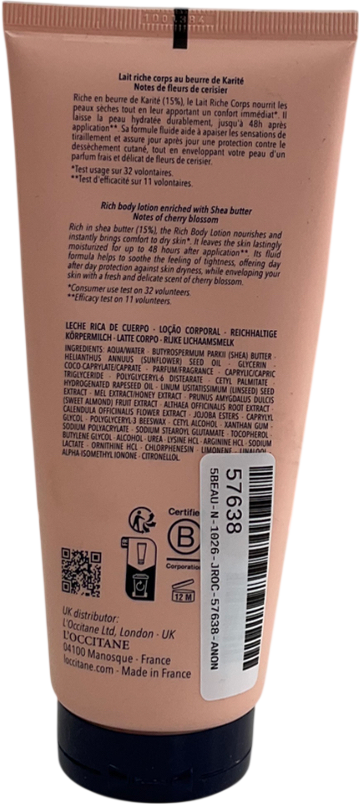 L'occitane Cherry Blossom Body Lotion 200ml