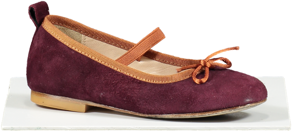Bonpoint Purple Ballerinas With Elastic Strap UK 9.5 EU 27 👼