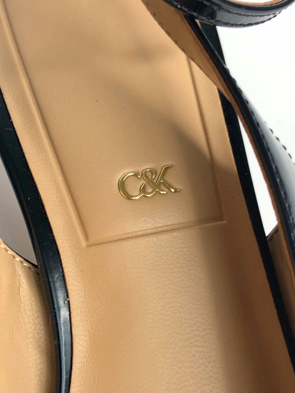 Charles & Keith Black Slingback Pointed Toe Heels UK 5