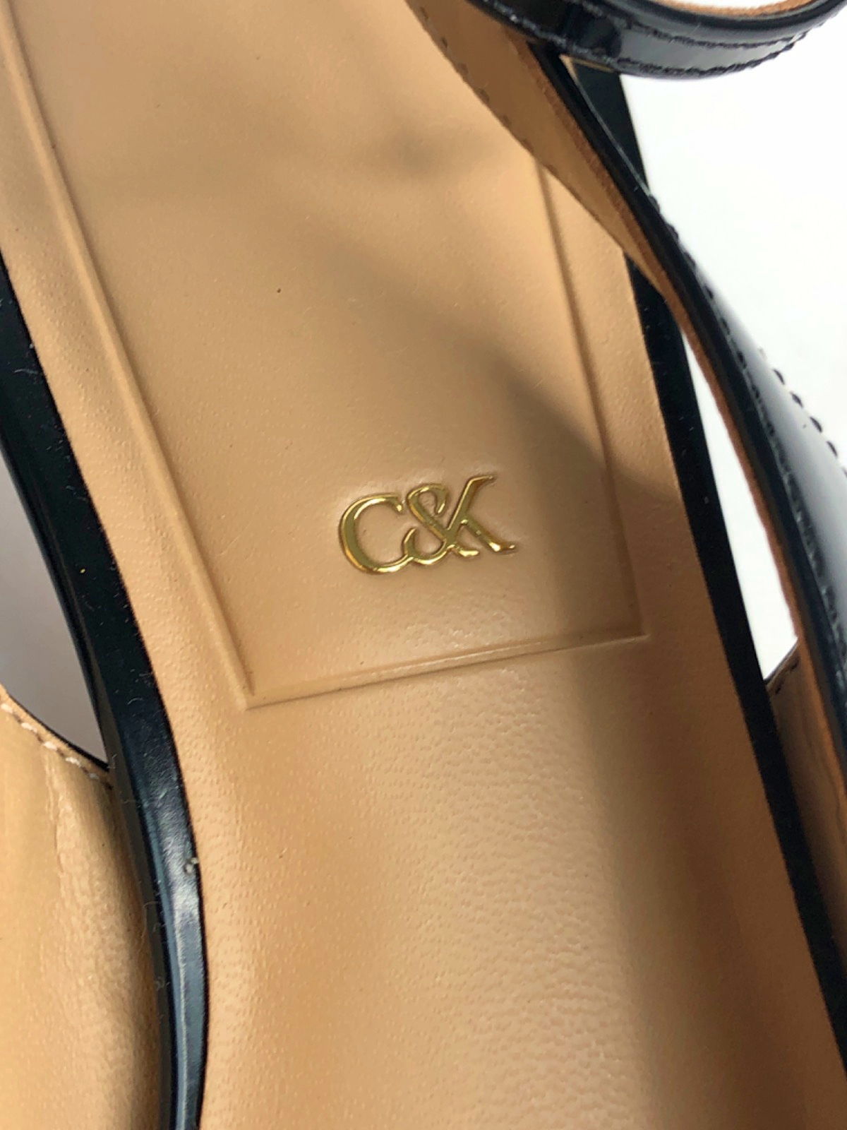 Charles & Keith Black Slingback Pointed Toe Heels UK 5