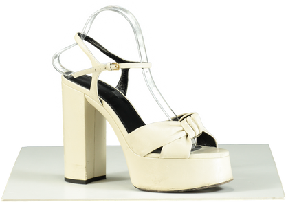 Saint Laurent Cream Platform Sandals UK 7