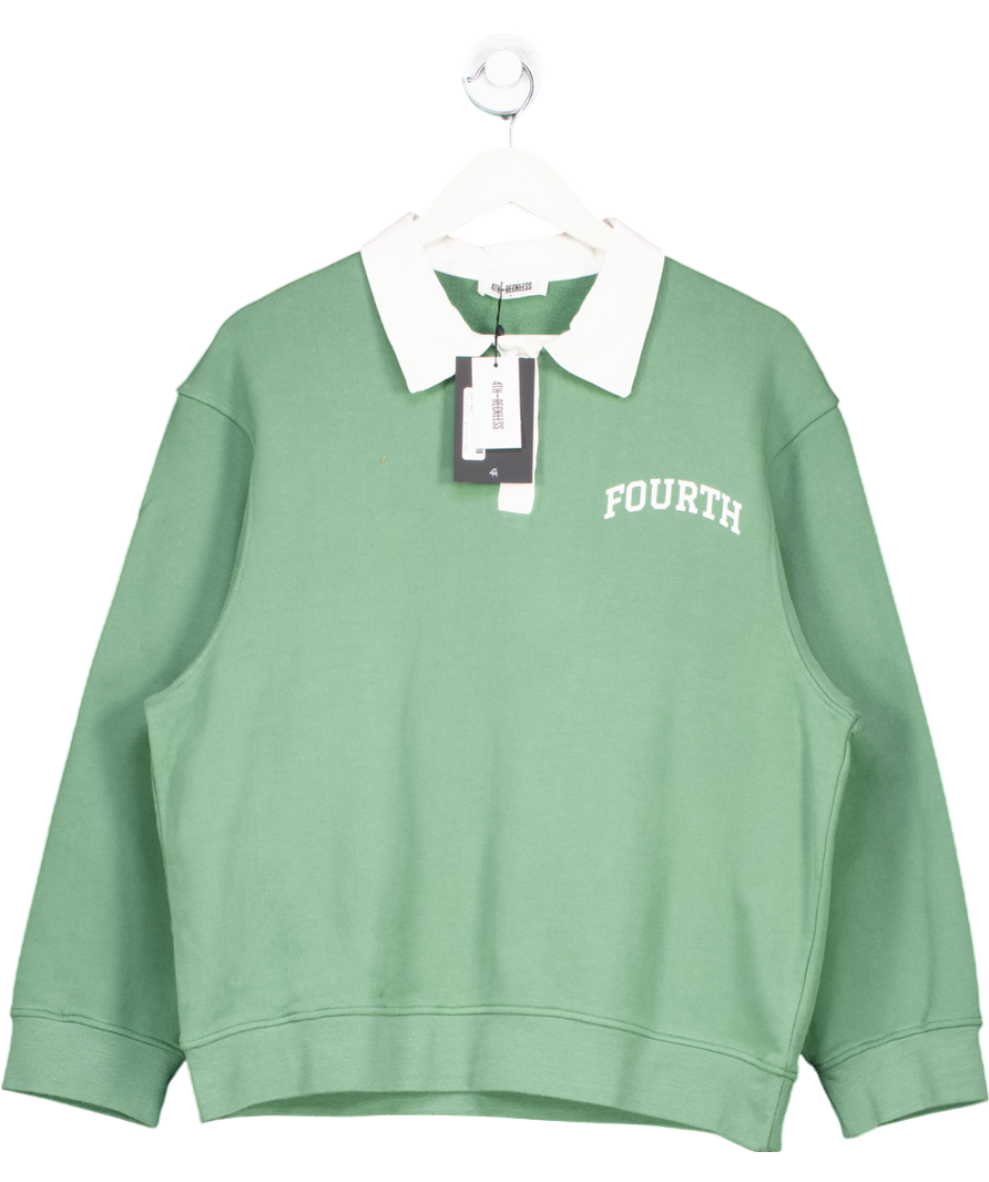 4th & Reckless Green Branded Polo Sweatshirt- Clover UK M