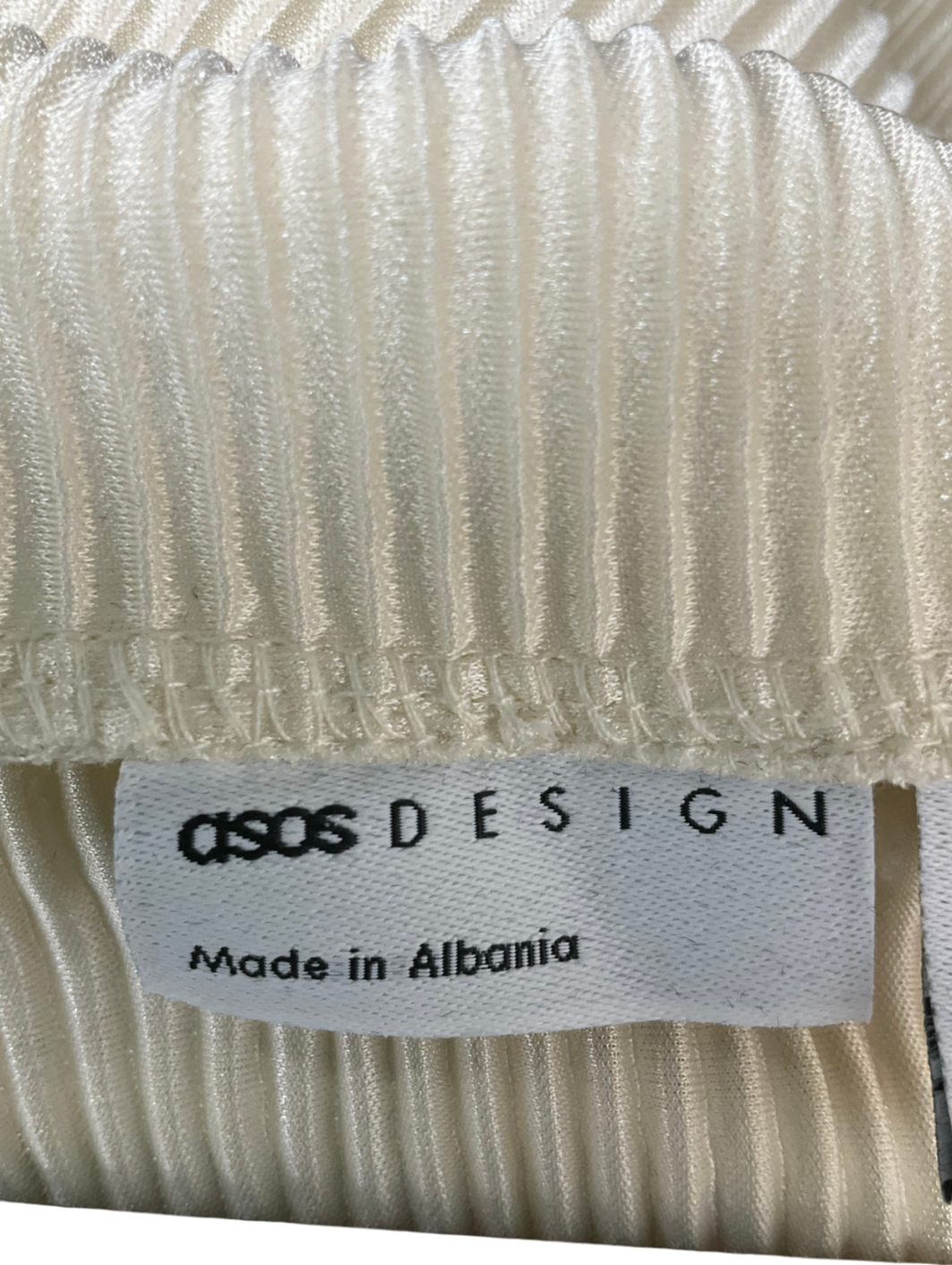 ASOS Cream Oversized Plisse Shirt UK 8