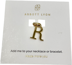 Abbott Lyon Metallic R Letter Pendant (gold) One Size