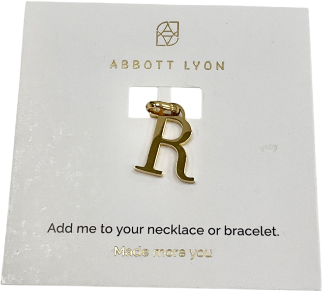Abbott Lyon Metallic R Letter Pendant (gold) One Size