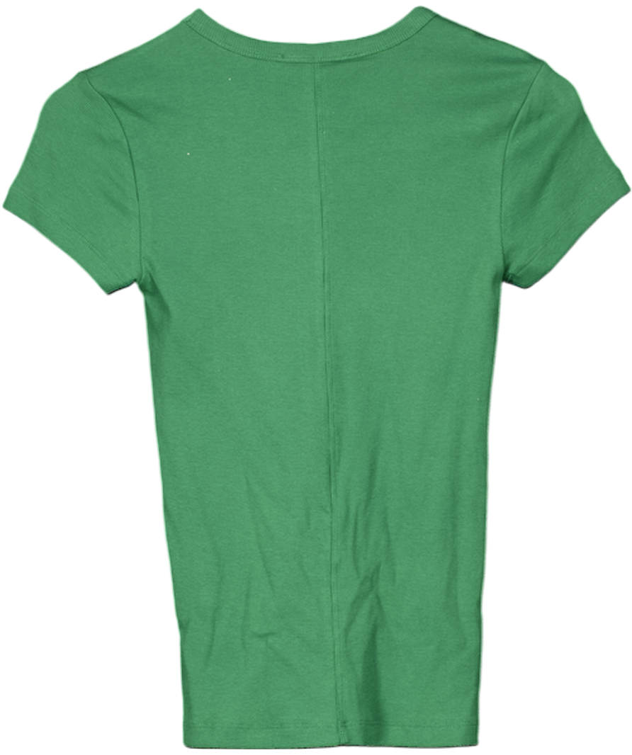 Assembly Label Green Slim Fit Rib Tee UK 8