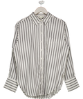 H&M White Poplin Striped Shirt UK S