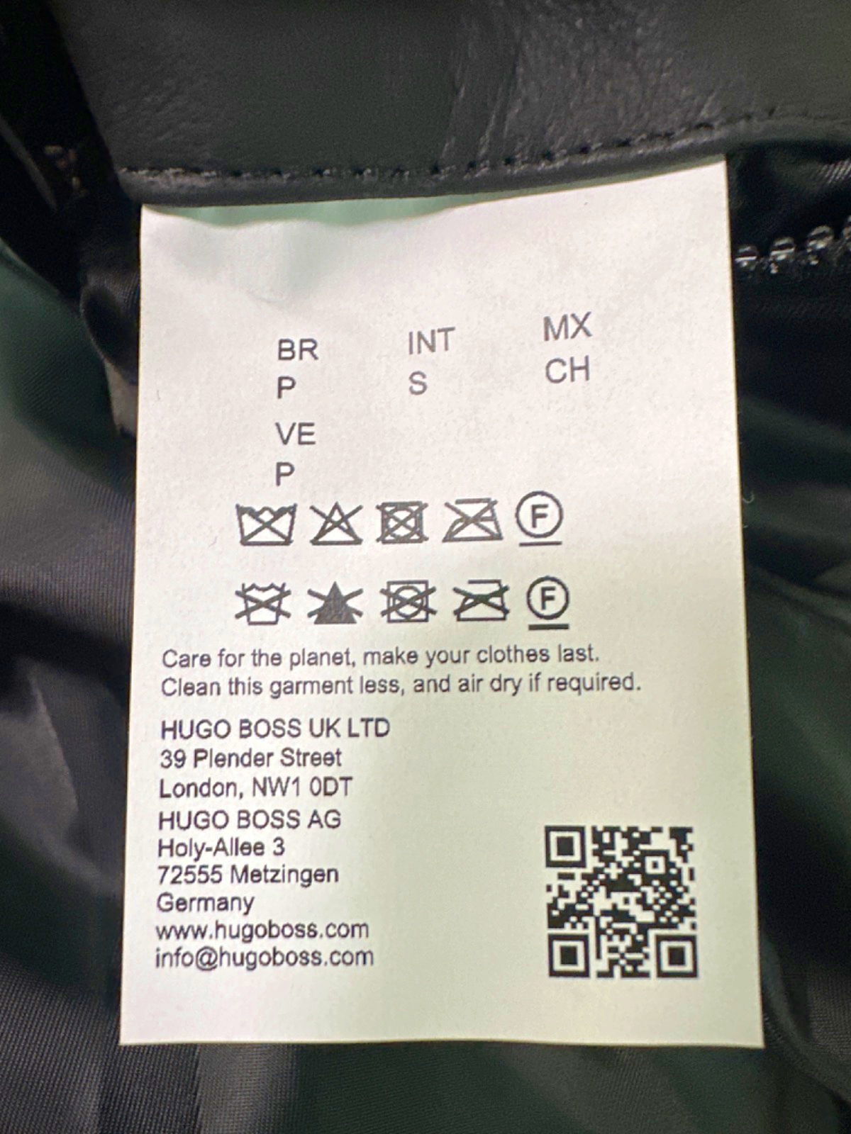 HUGO BOSS X Redbull Racing Bulls Black Leather Jacket UK S