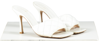 BOTTEGA VENETA White Leather Padded Mules 90 Heels UK 6 EU 39 👠