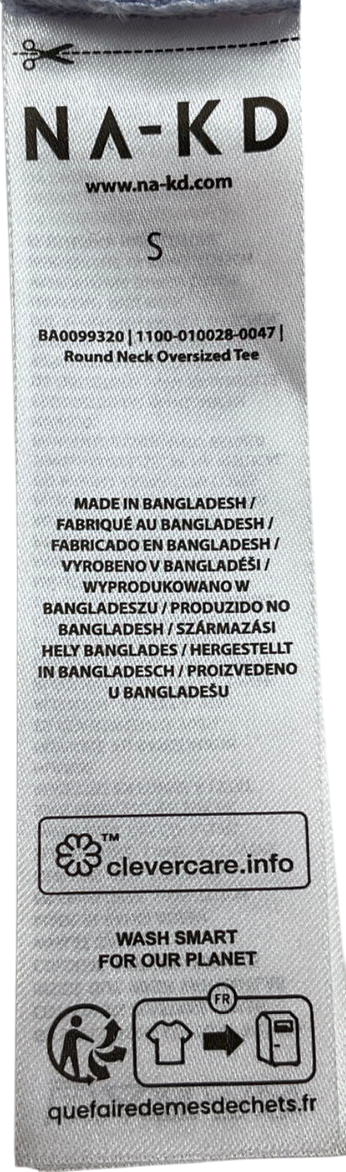 NA-KD Purple Funnel Neck T-shirt UK S