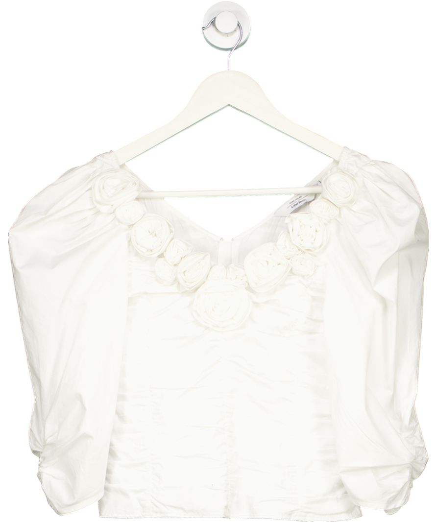 & Other Stories White Rose Detail Corset Top UK 8