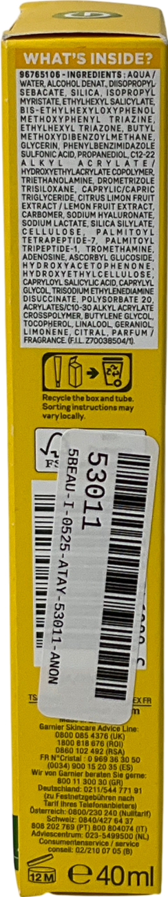 Garnier Vitamin C Daily Uv Brightening Fluid Glow Spf 50+ 40ml