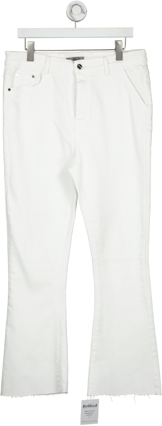 Herman & Co White Stretch And Flare Jeans UK 16