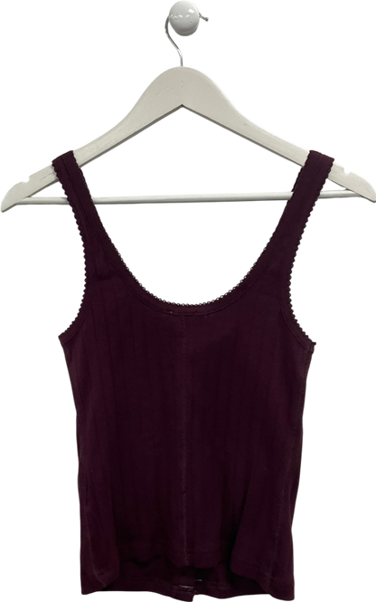 Free People Purple End Game Pointelle Vest UK XS/S