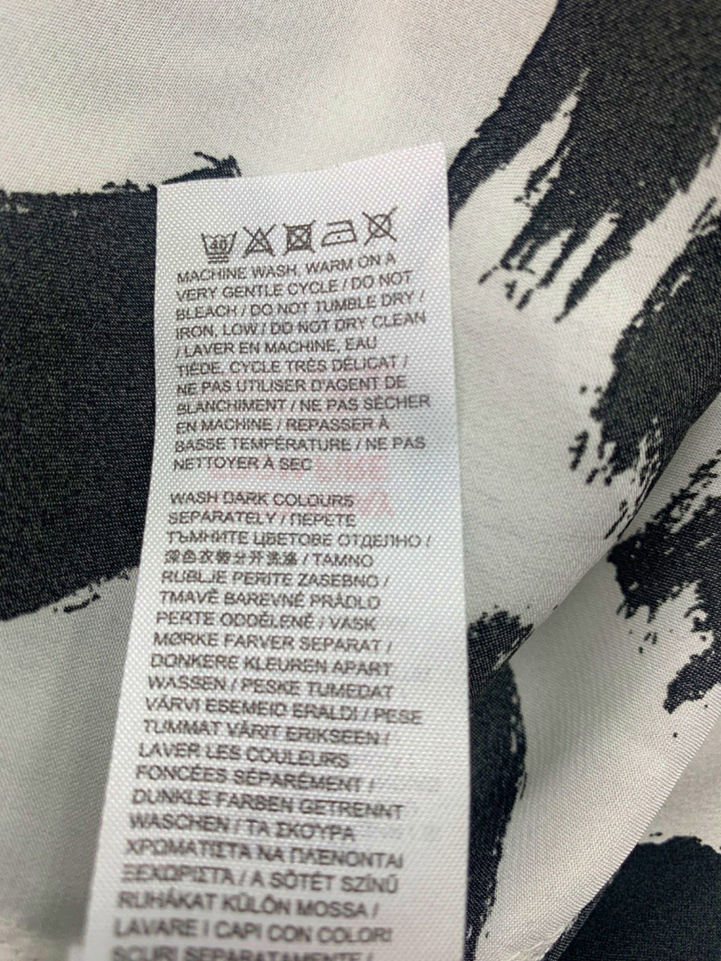 Simply Be Black and White Abstract Print Blouse UK 26