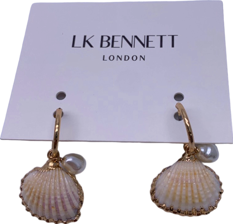 LK Bennett Cream/Gold JW EA Coral Earrings One size