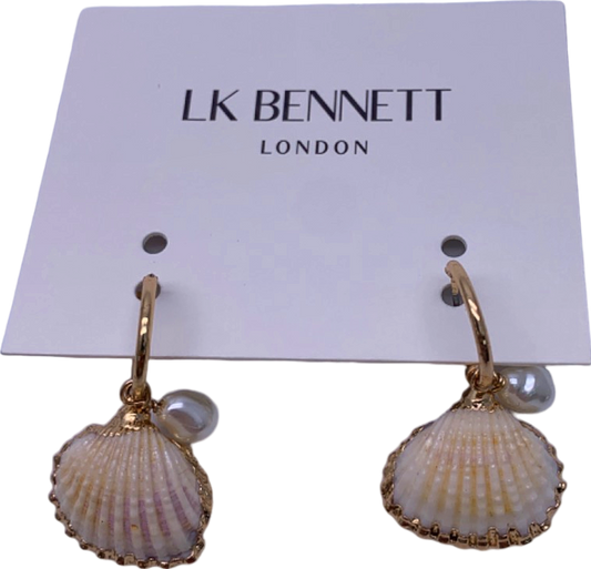 LK Bennett Cream/Gold JW EA Coral Earrings One size