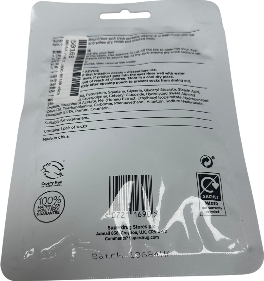 Superdrug Foot Mask & Foot Socks no size