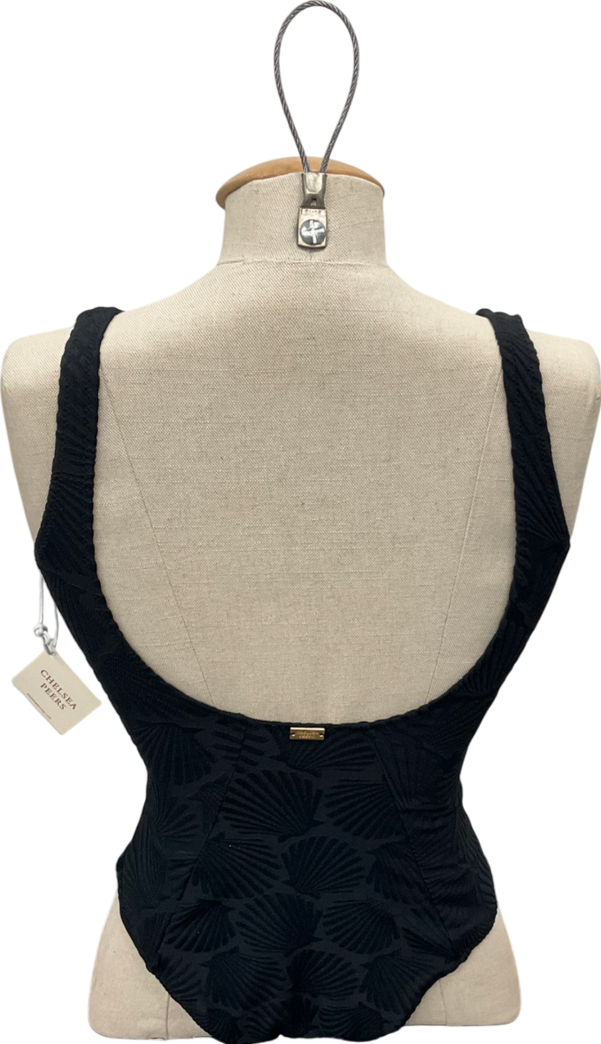 Chelsea Peers Black Jacquard Swimsuit UK 6