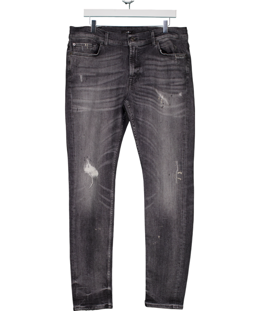 7 For All Mankind Grey Ronnie Tapered Jeans W36