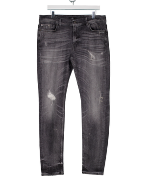 7 For All Mankind Grey Ronnie Tapered Jeans W36