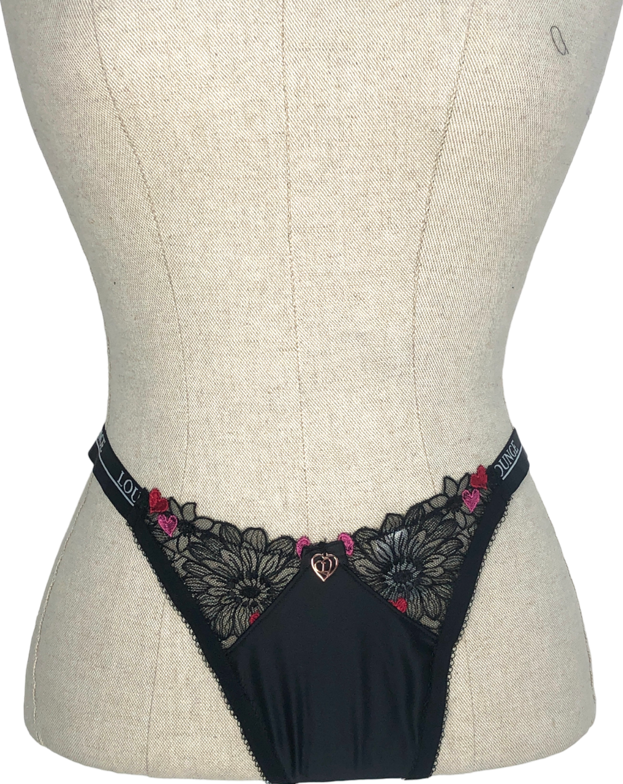 Lounge Underwear Black Zalia Slip Dress Set UK S