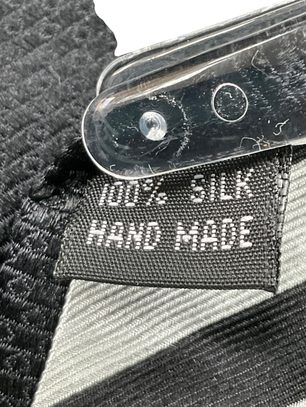 Porter Pepperell Black Silk Tie One Size