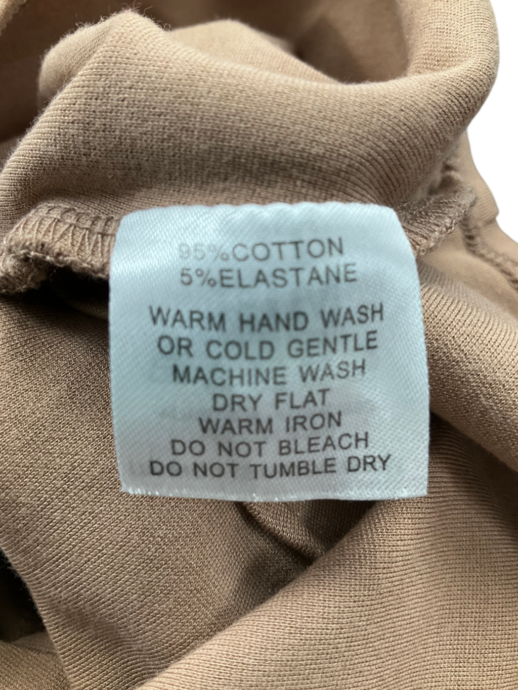 Tiger Mist Brown High Neck Long Sleeve Top UK S