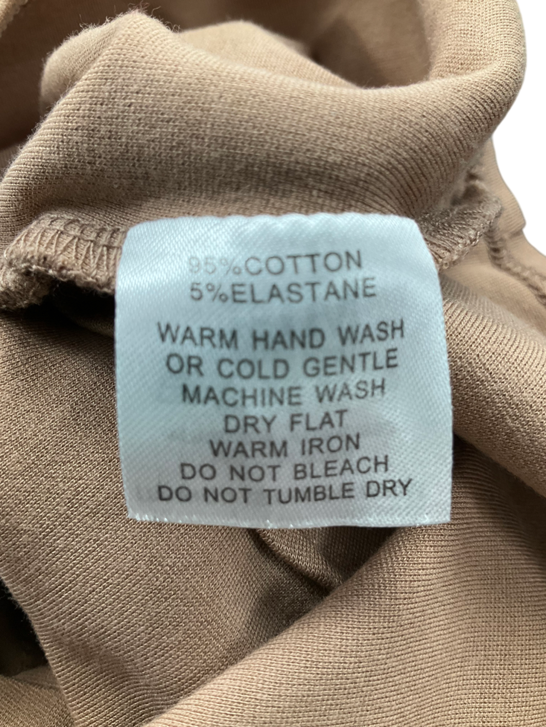 Tiger Mist Brown High Neck Long Sleeve Top UK S