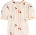 BODEN Camille Embroidered Cotton Top In Cream Floral Embroidery UK 8
