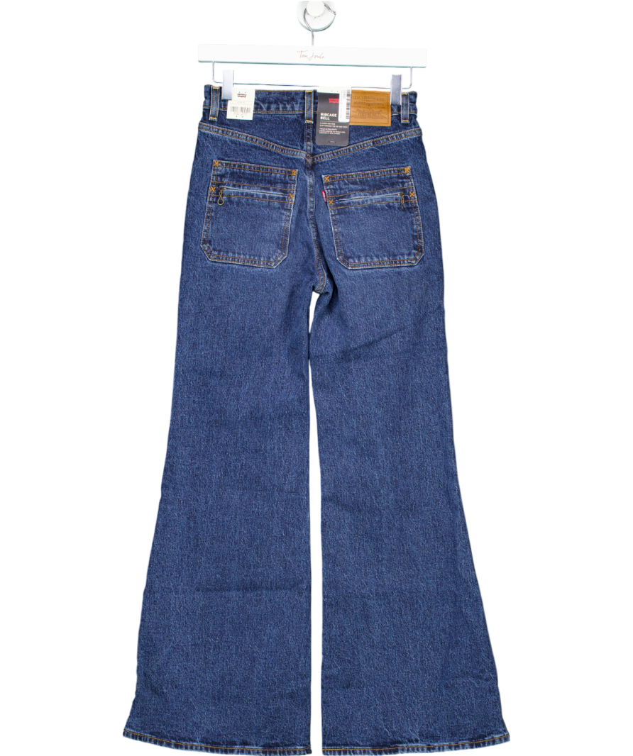 Levi's Blue Super High Rise Ribcage Bell Jeans W24