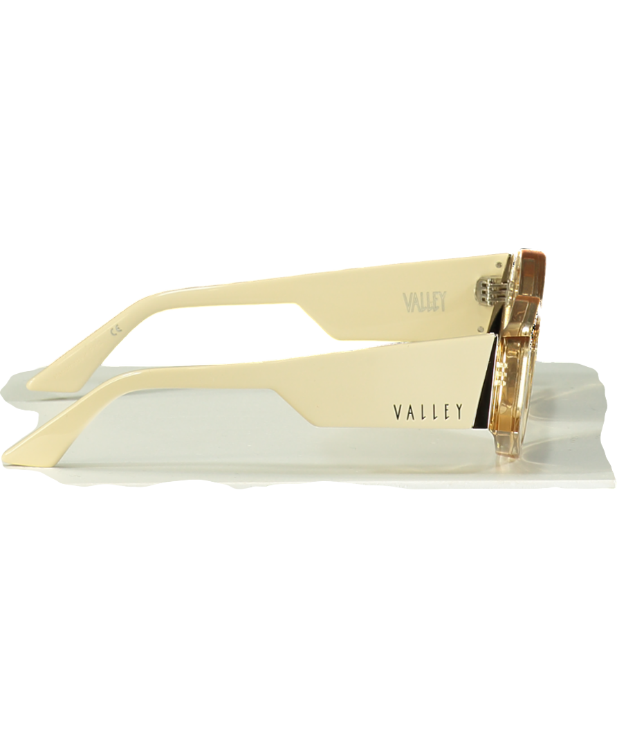 Valley Beige Valiant Clear Frame Sunglasses One Size