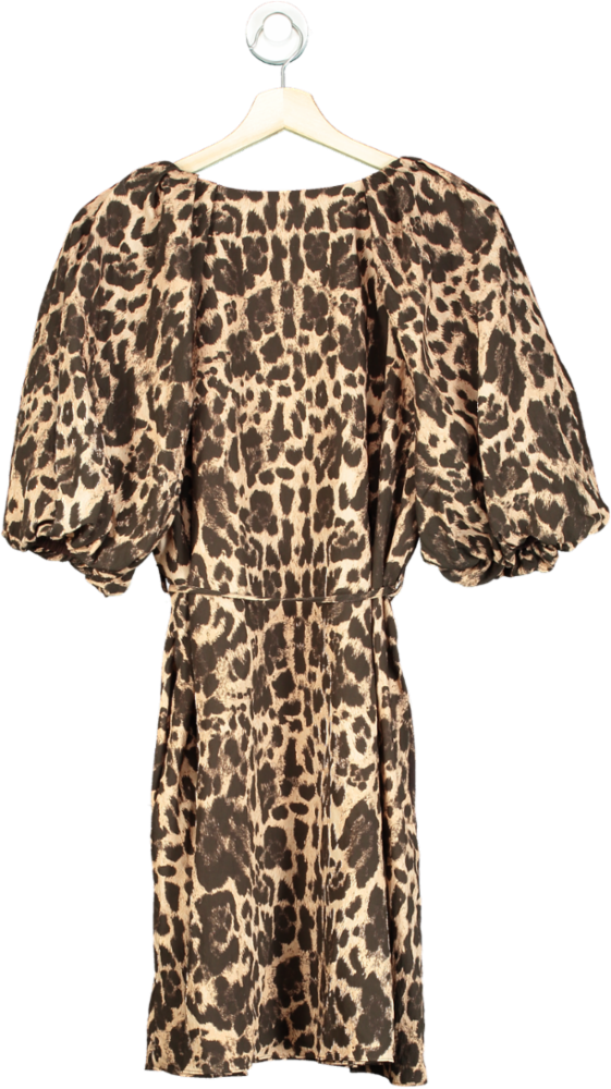 River Island Brown Leopard Print Dress UK 14