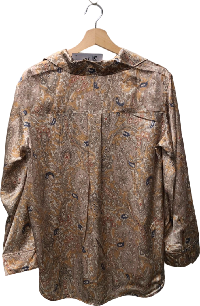 Arket Beige Paisley Pattern Shirt Blouse XS