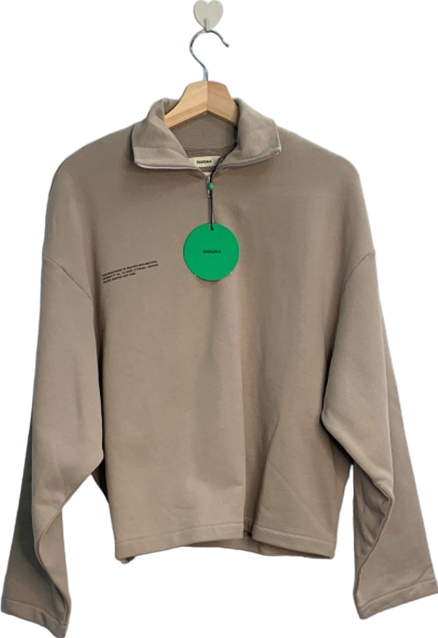 Pangaia Stone Organic Cotton Half-Zip Sweatshirt XXS